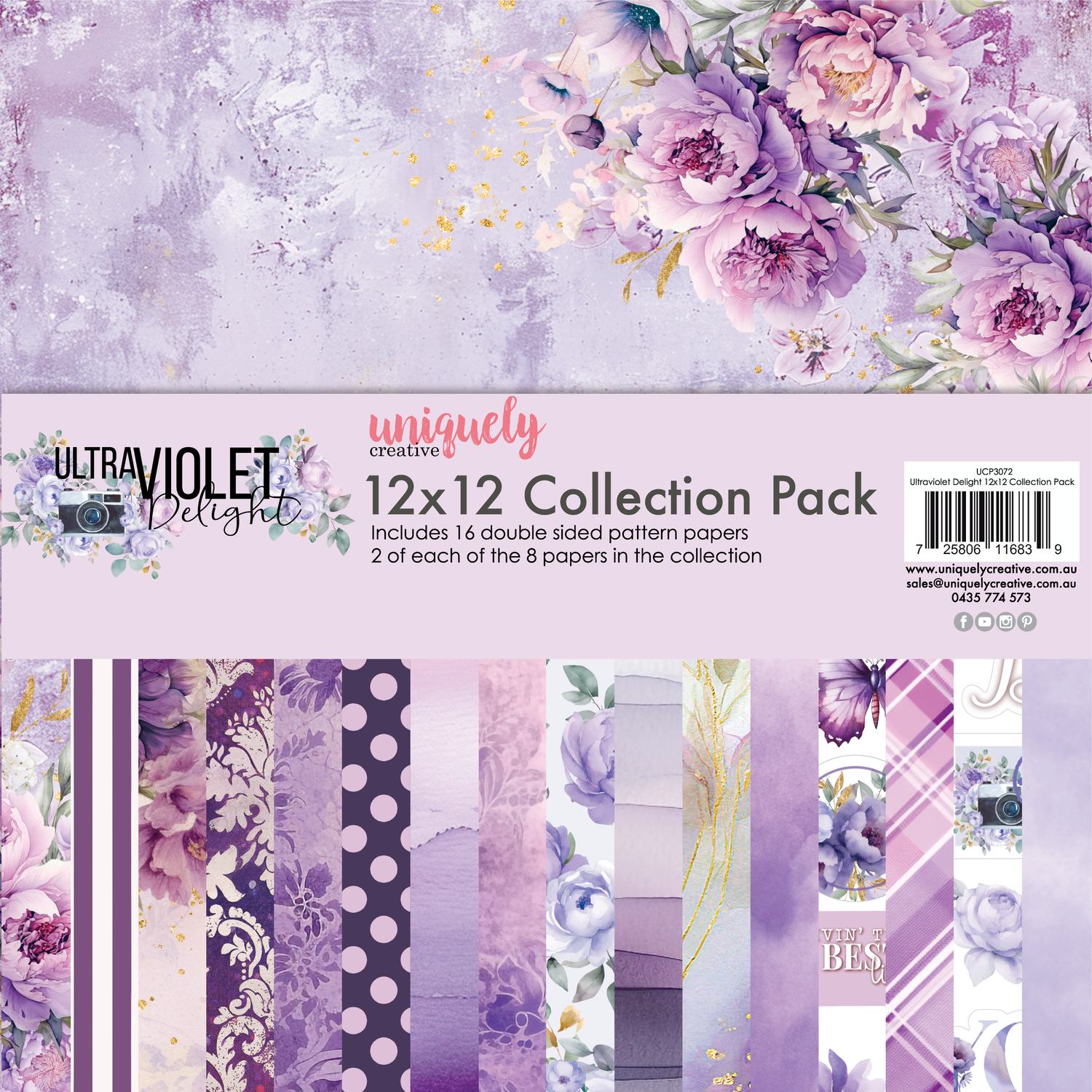 Uniquely Creative 12x12" Collecton Pack - Ultraviolet Delight