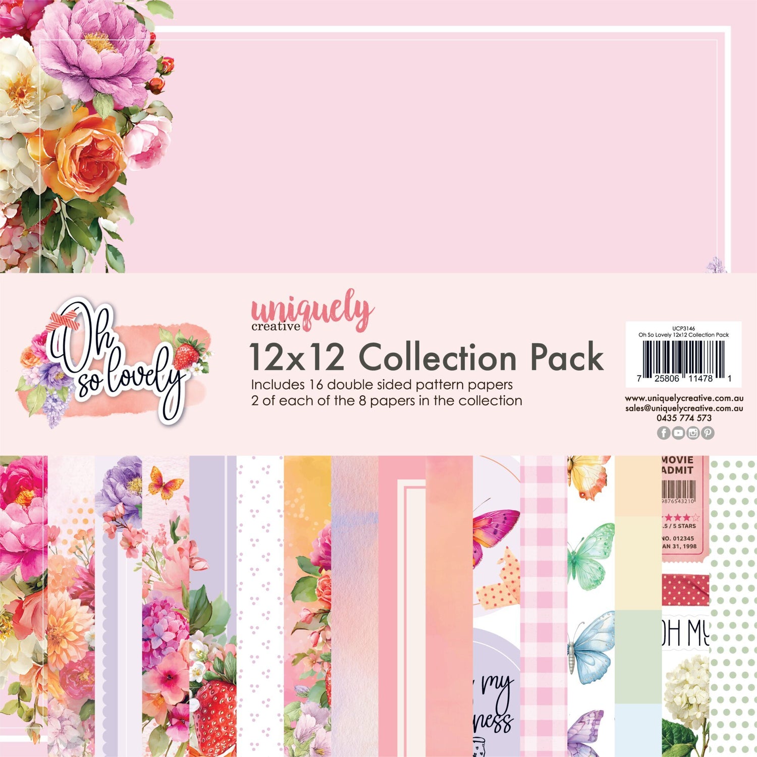 Uniquely Creative Oh So Lovely - 12x12" Collection Pack (16 sheets)