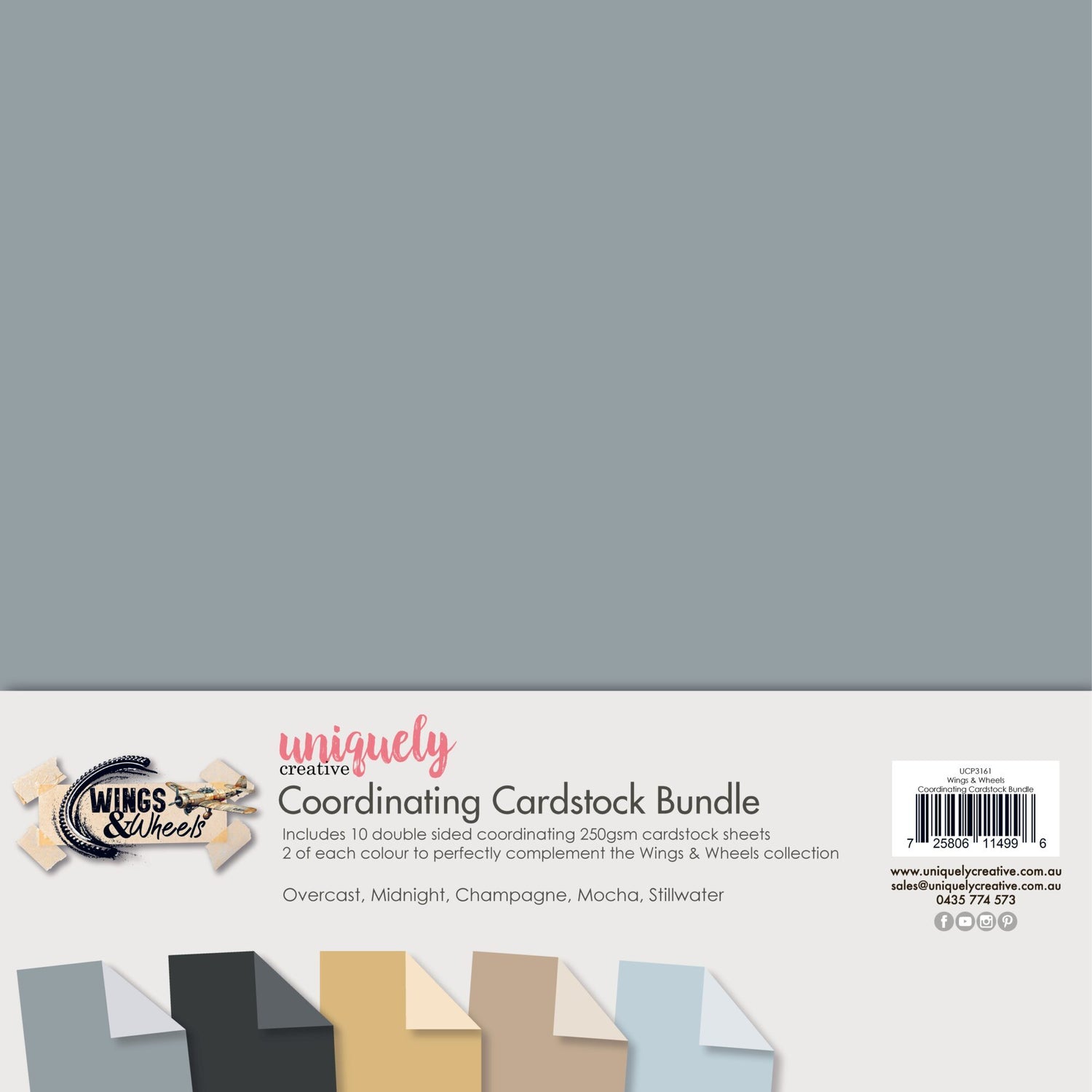 Uniquely Creative Coordinating Cardstock Bundle - Wings & Wheels