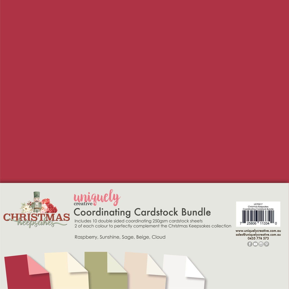 Uniquely Creative Coordinating Cardstock Bundle - Christmas Keepsakes