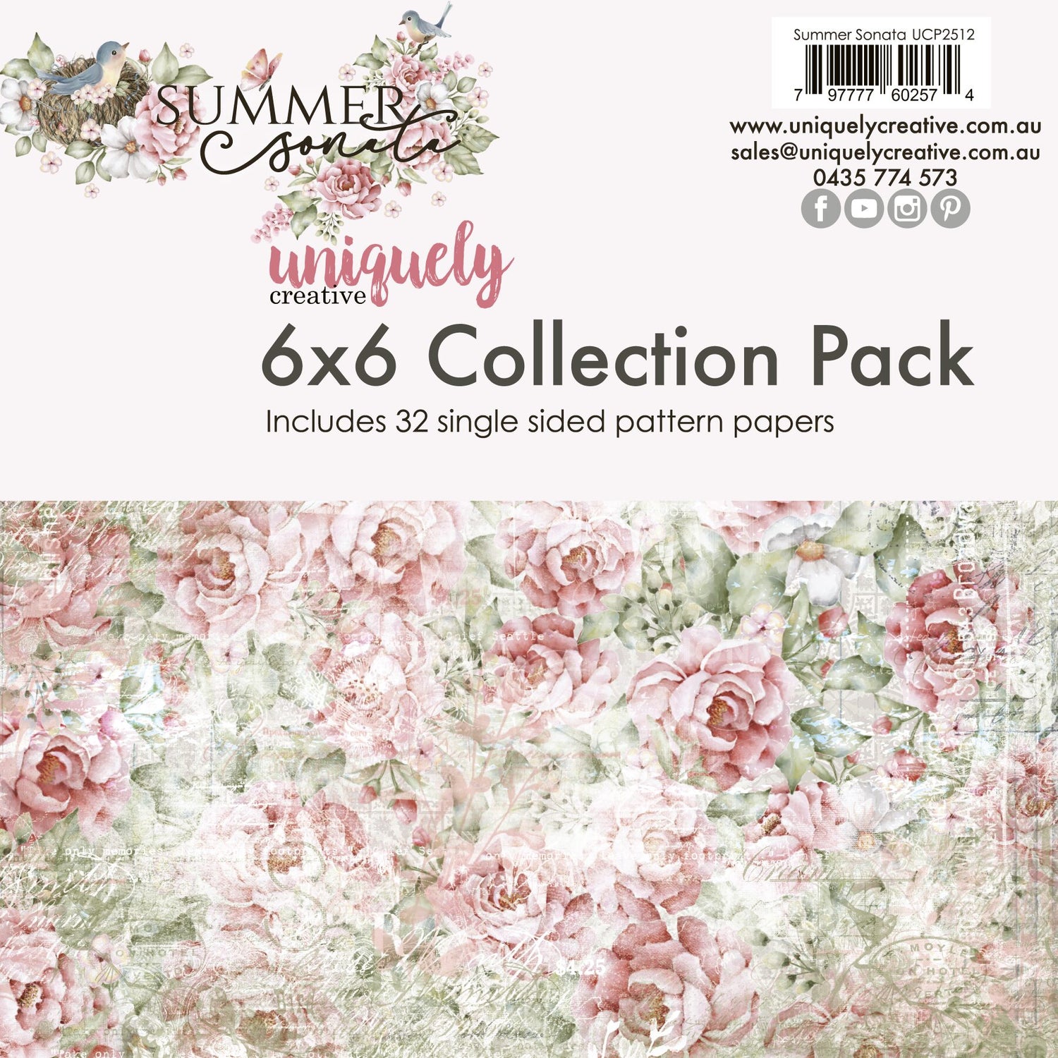 Uniquely Creative Summer Sonata 6x6" Collection Pack (32 papers)