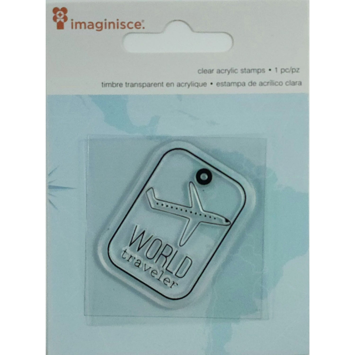 Imaginisce Acrylic Mini Stamp - World Traveler