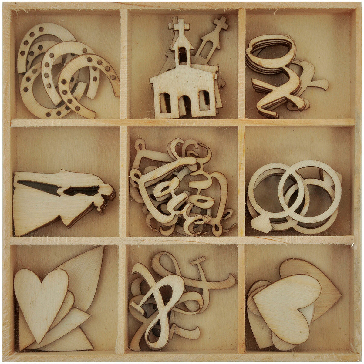 Kaisercraft Wooden Flourish Pack - Wedding