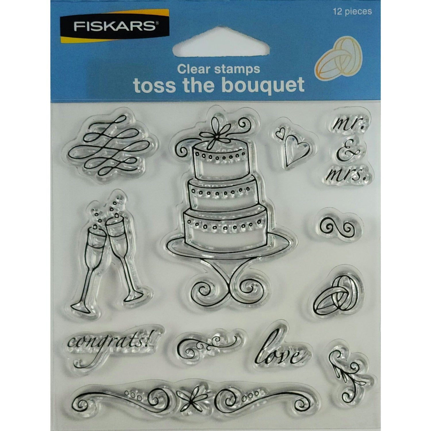 Fiskars Clear Stamp Set - Toss the Bouquet