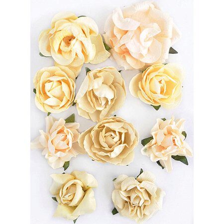 Kaisercraft Paper Blooms - Buttercream