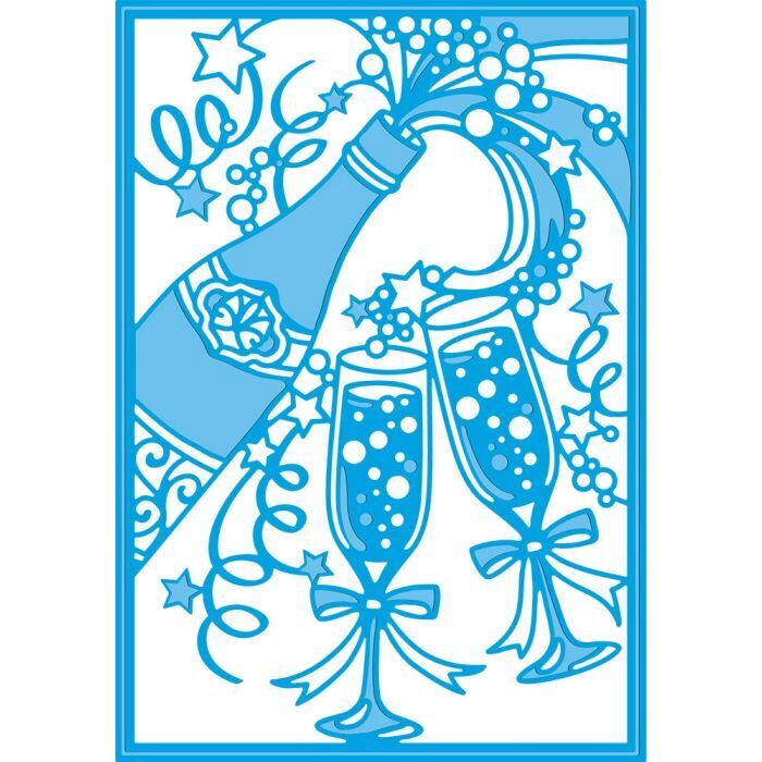 Crafter's Companion Create-A-Card Die - Champagne Celebrations