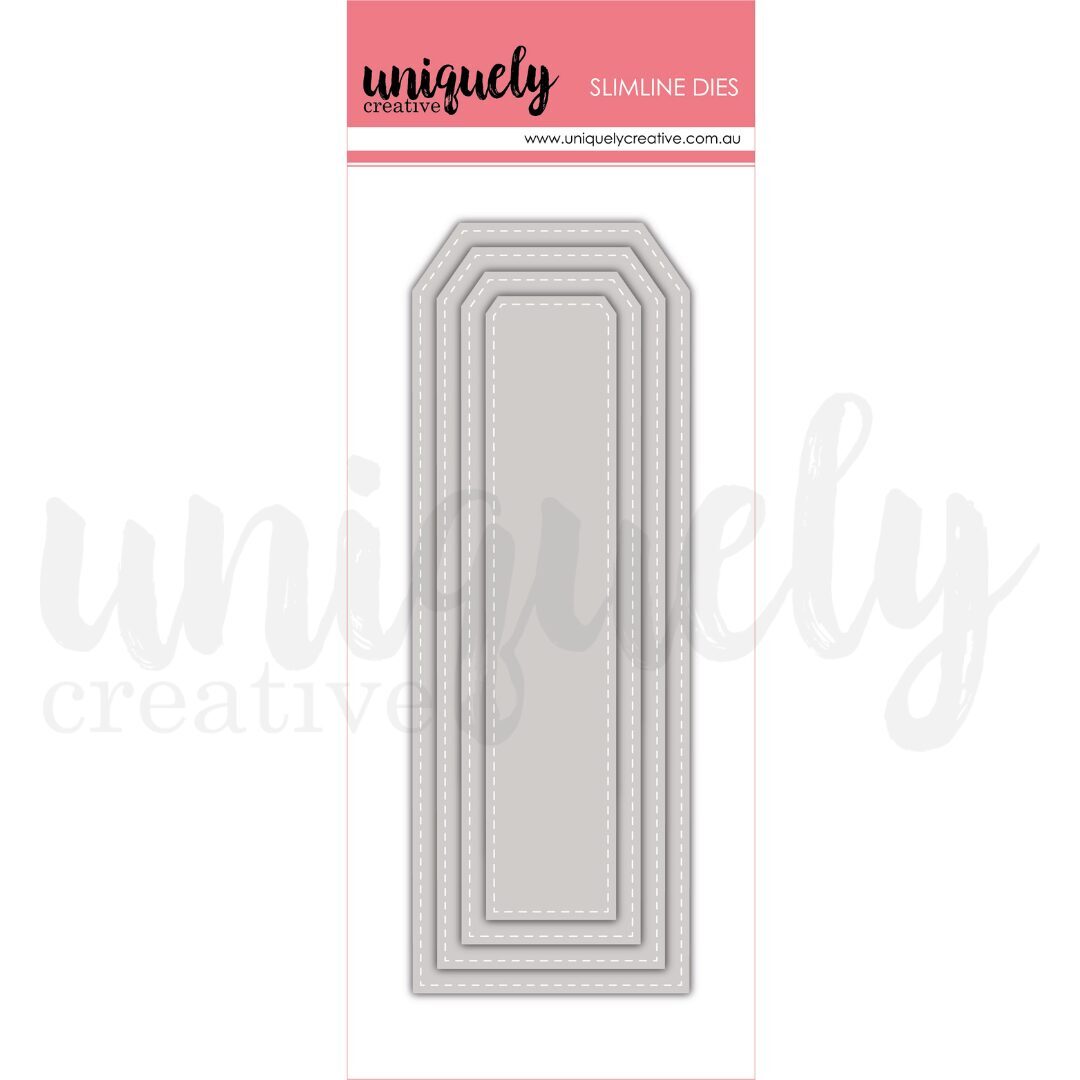 Uniquely Creative Slimline Die - Stitched Nesting Tags