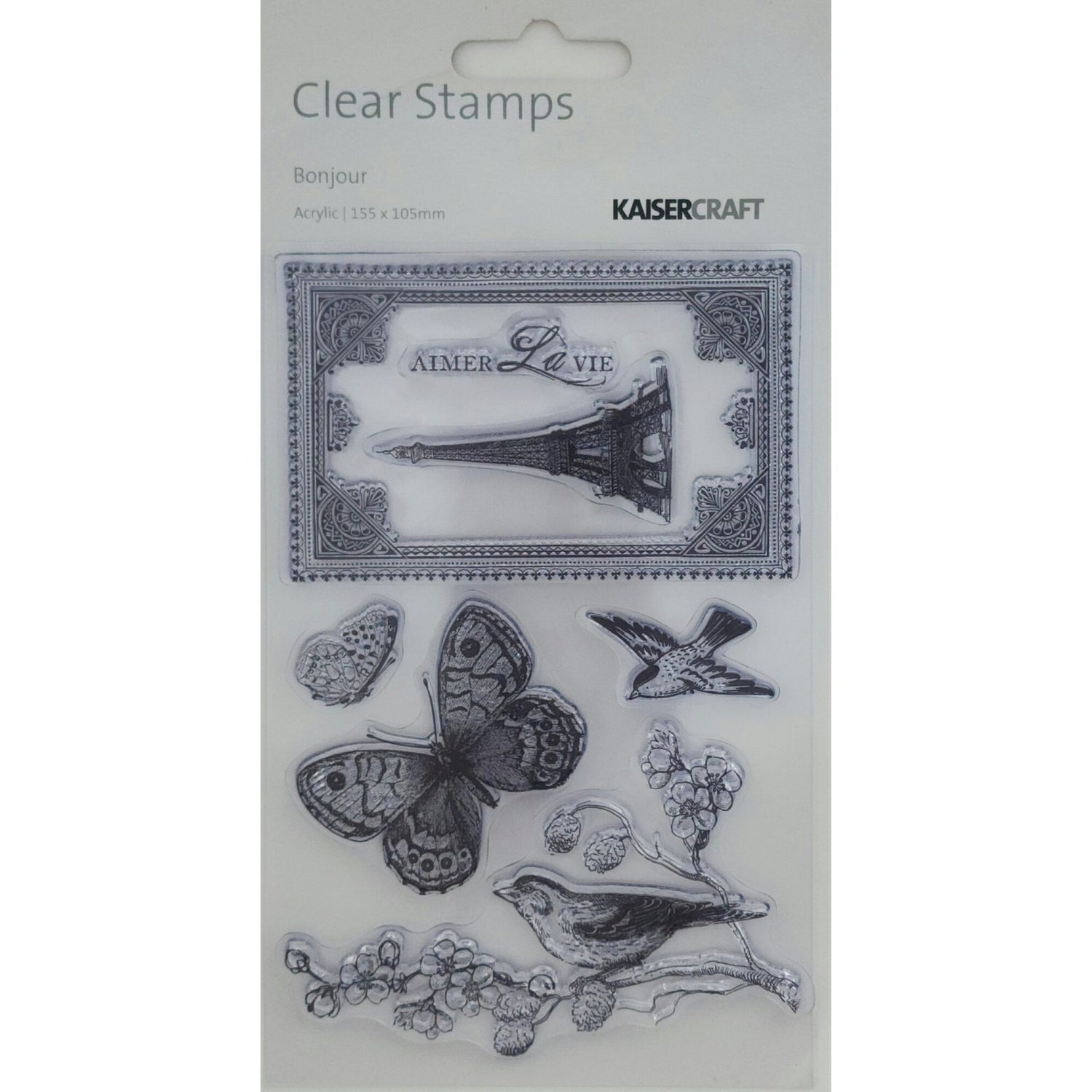 Kaisercraft Acrylic Stamp - Bonjour