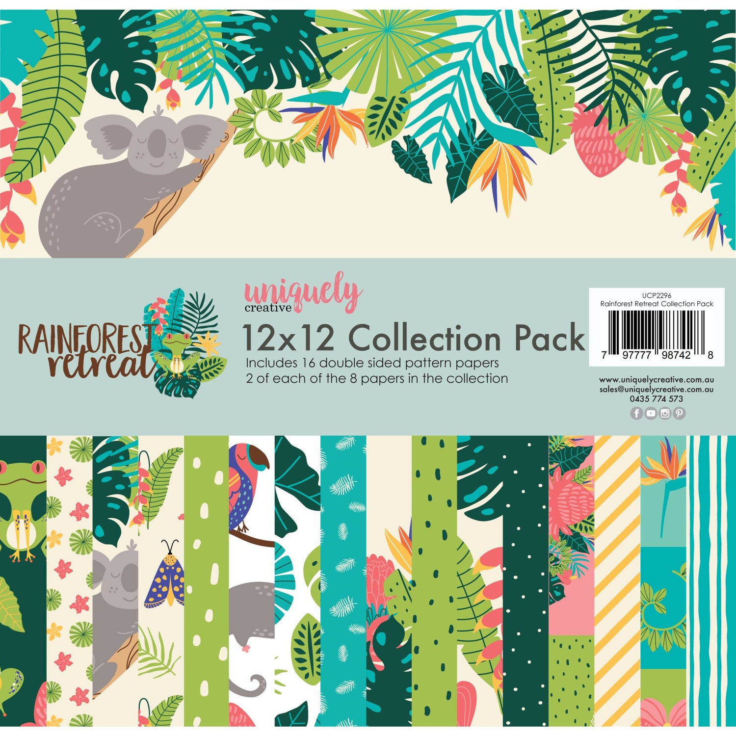 Uniquely Creative Rainforest Retreat - 12x12" Collection Pack (16 papers)