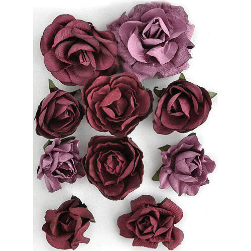 Kaisercraft Paper Blooms - Aubergine