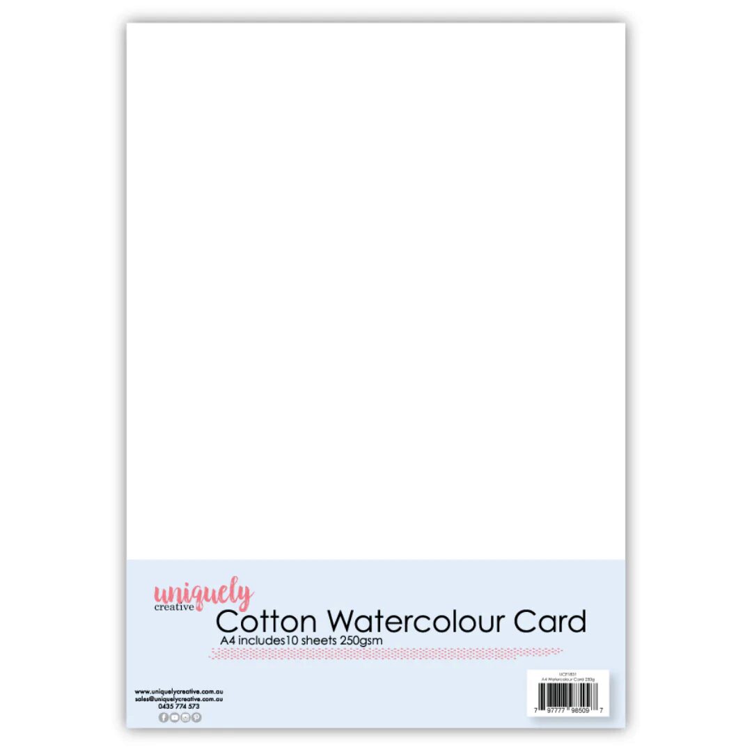 Uniquely Creative A4 Cotton Watercolour Card - 250gsm