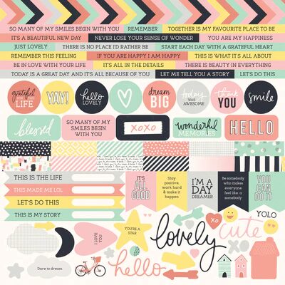 Kaisercraft 12x12" Sticker Sheet - Daydreamer