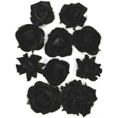 Kaisercraft Paper Blooms - Black