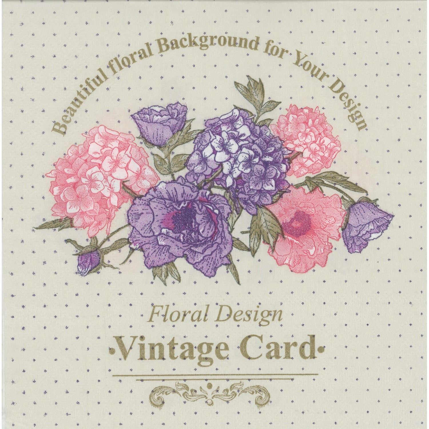 Unbranded Napkin/Serviette - Vintage Card