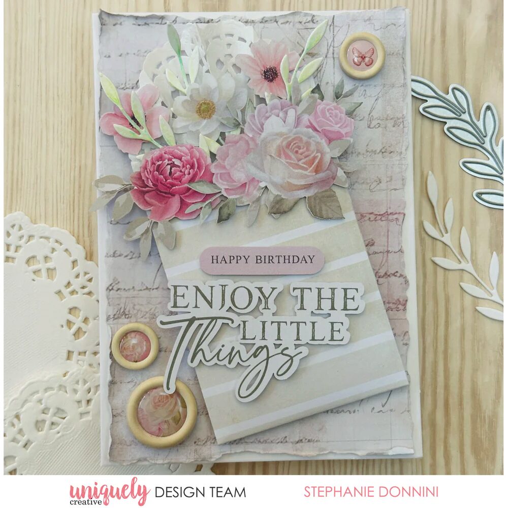 Uniquely Creative Wooden Button Stickers - Dear Diary