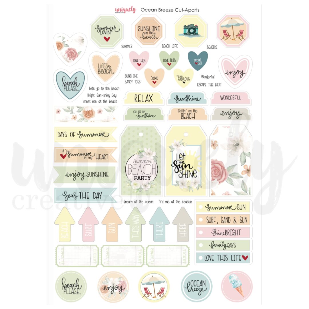 Uniquely Creative Cut-a-Part Sheet - Ocean Breeze