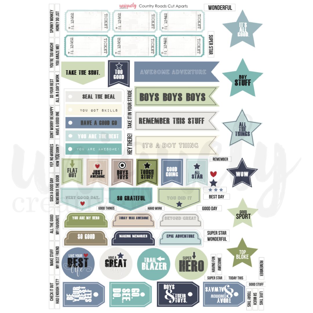 Uniquely Creative Cut-a-Part Sheet - County Roads