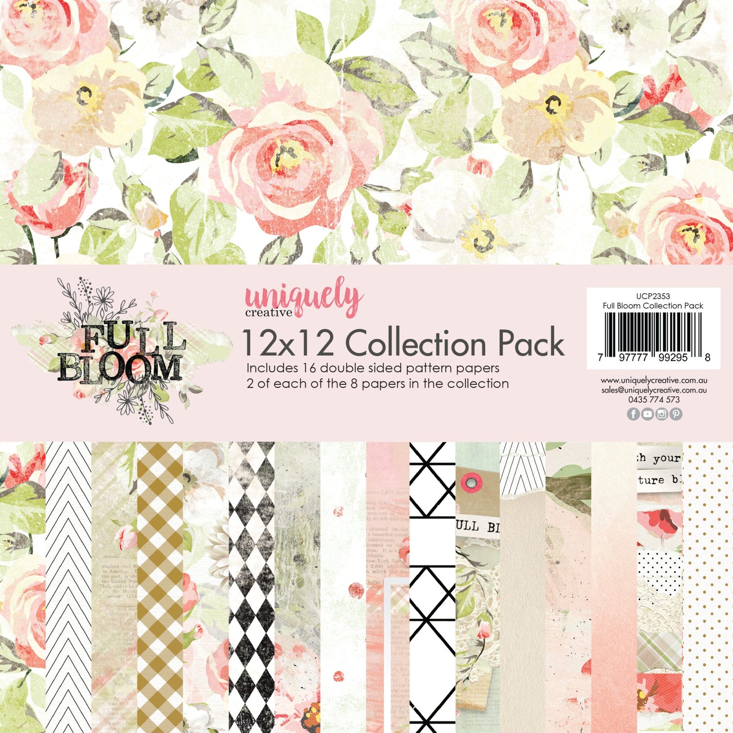 Uniquely Creative Full Bloom - 12x12" Collection Pack (16 papers)