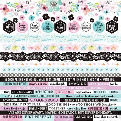 Kaisercraft 12x12" Sticker Sheet - Wildflower
