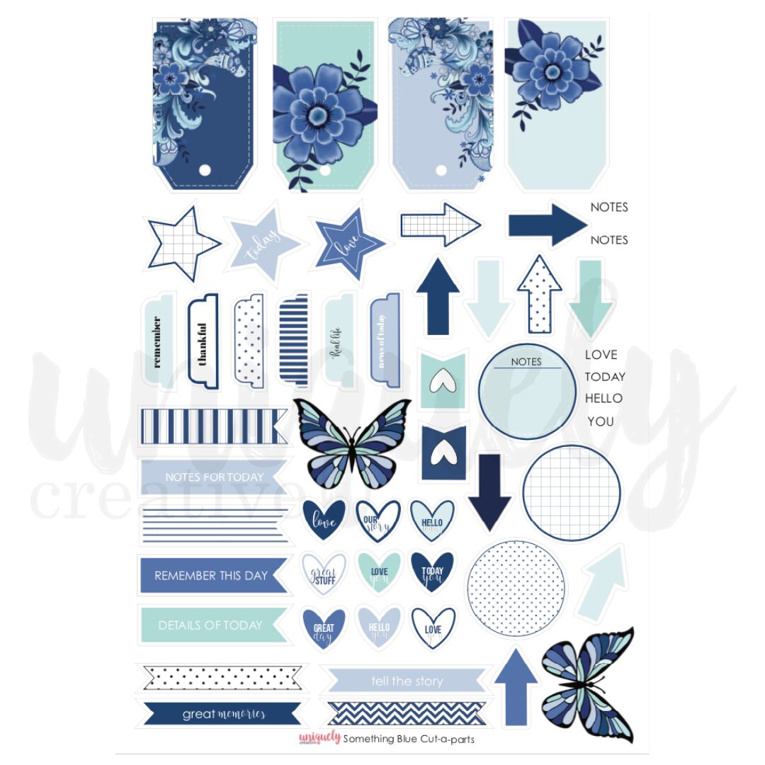 Uniquely Creative Cut-a-Part Sheet - Something Blue