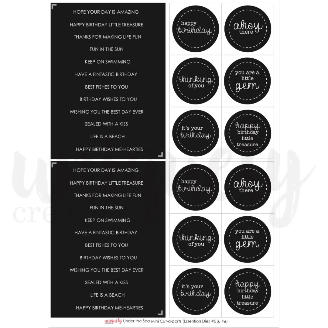 Uniquely Creative Cut-a-Part Mini Sheet - Under the Sea