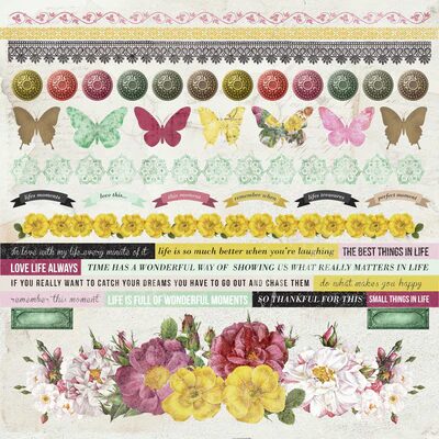 Kaisercraft 12x12" Sticker Sheet - Be-YOU-tiful