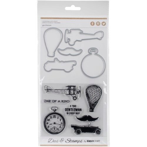 Kaisercraft Decorative Die & Stamp Set - Gentleman