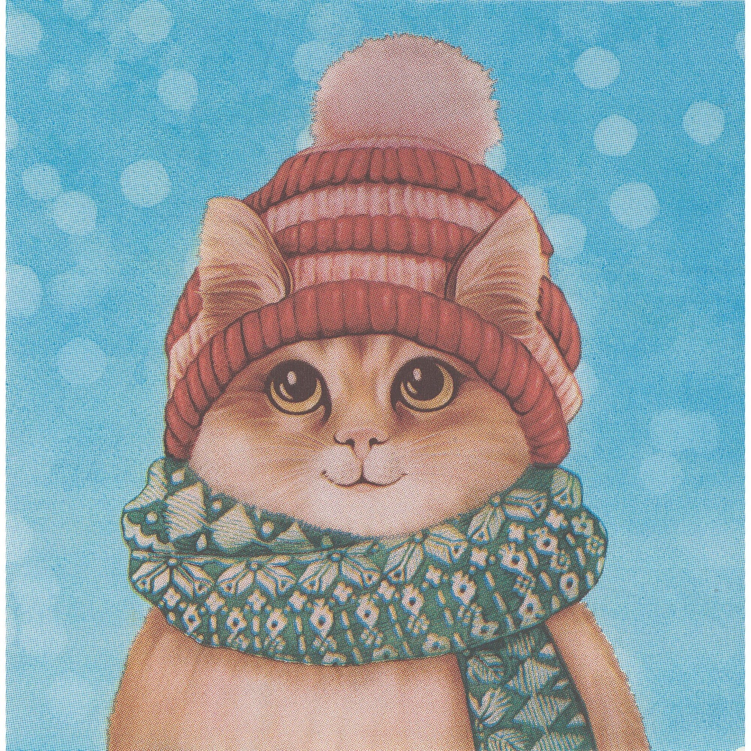 Unbranded Napkin/Serviette - Winter Kitty