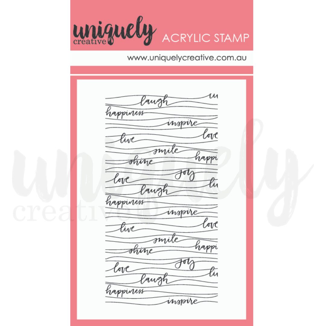 Uniquely Creative Mark Making Stamp - Wavy Words