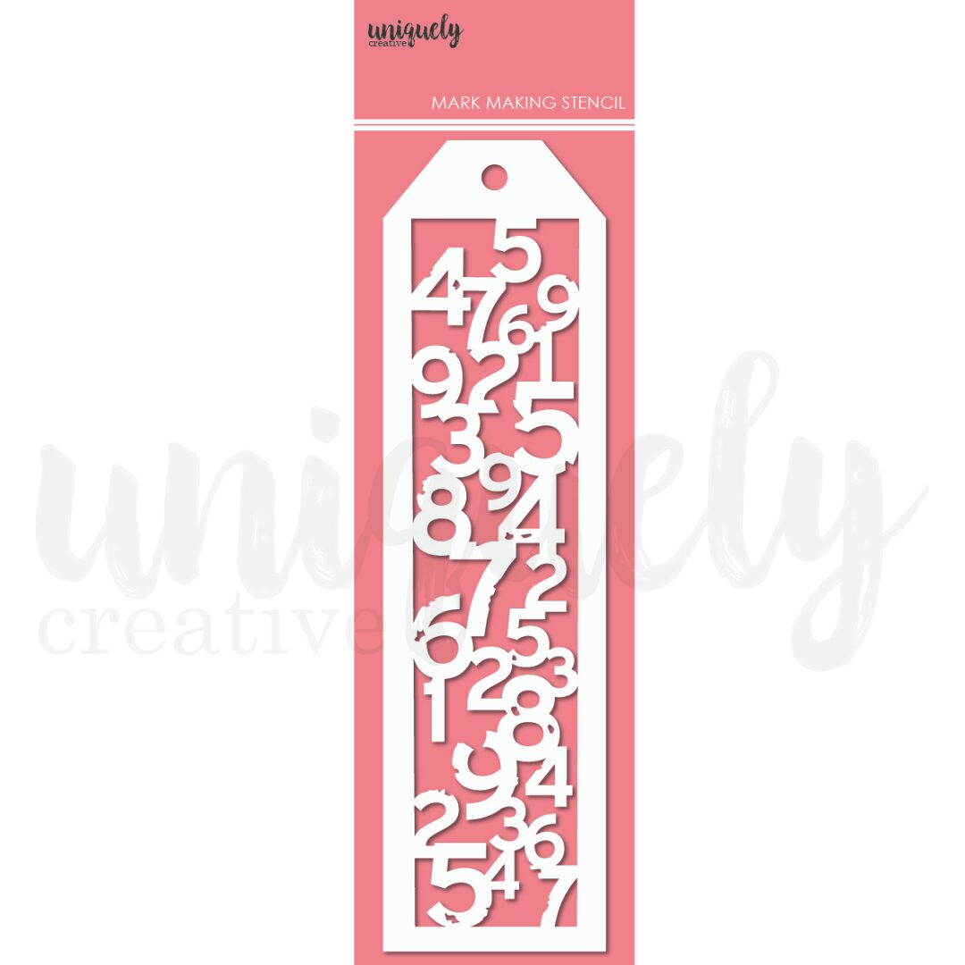 Uniquely Creative Mark Making Stencil - Stacked Numbers