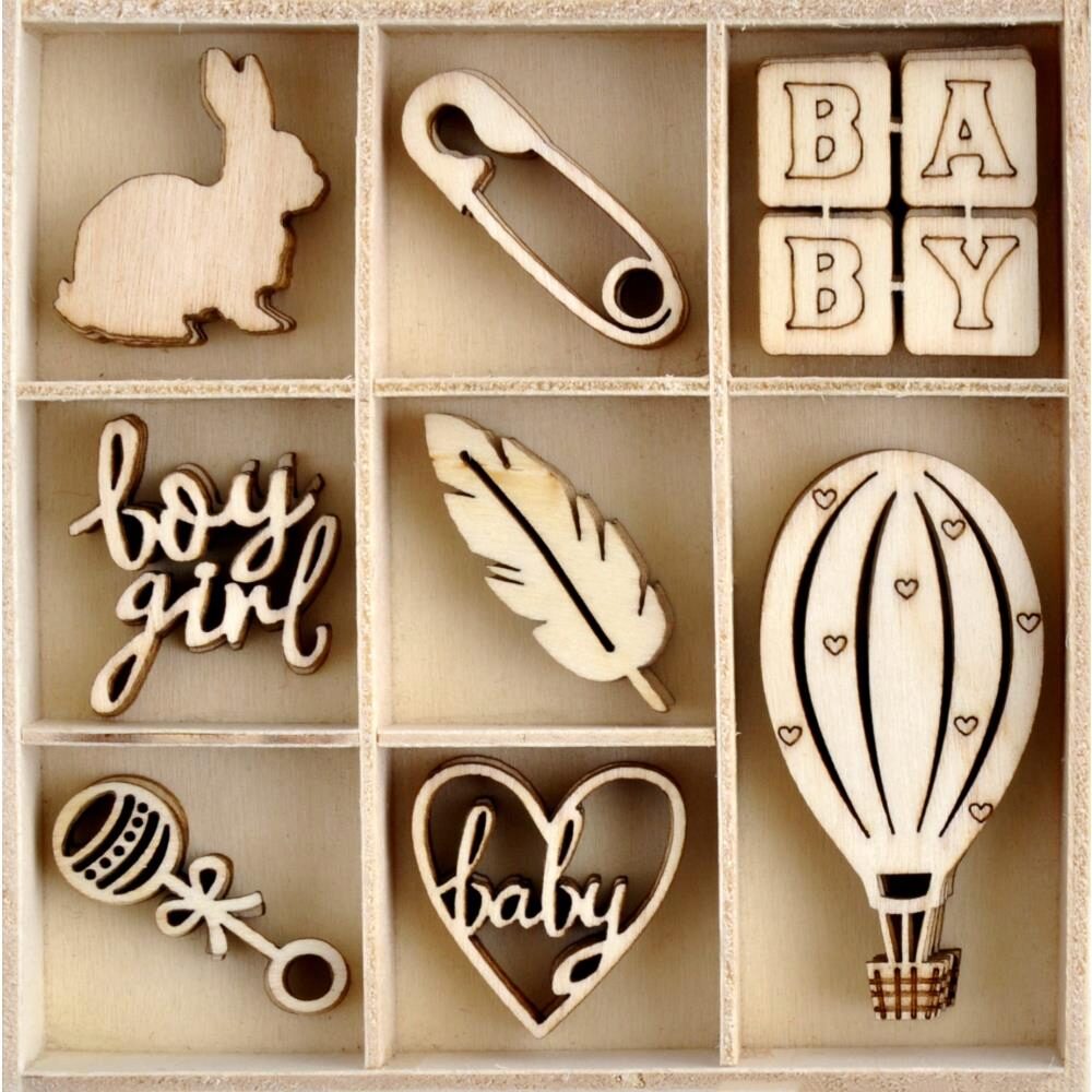 Kaisercraft Wooden Flourish Pack - Little Treasures
