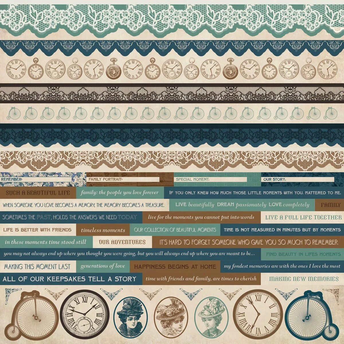 Kaisercraft 12x12" Sticker Sheet - Betsy's Couture