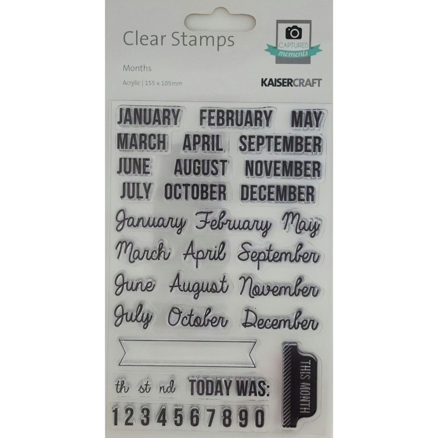 Kaisercraft Acrylic Stamp - Months