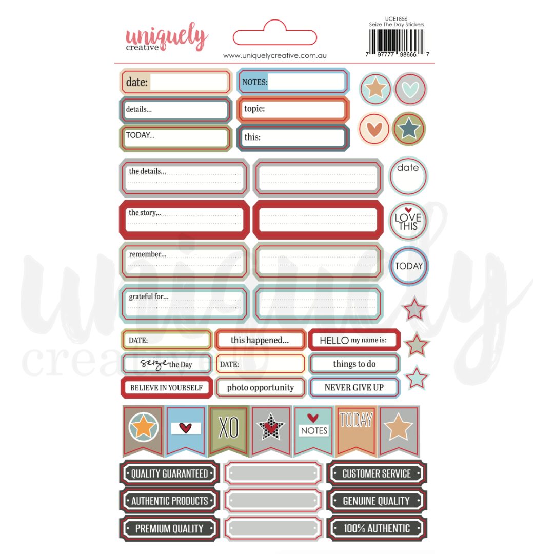 Uniquely Creative Seize The Day Stickers