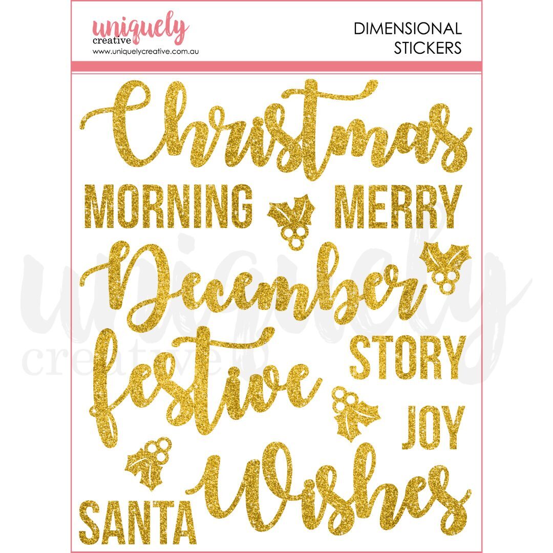 Uniquely Creative Dimensional Stickers - Christmas Wishes
