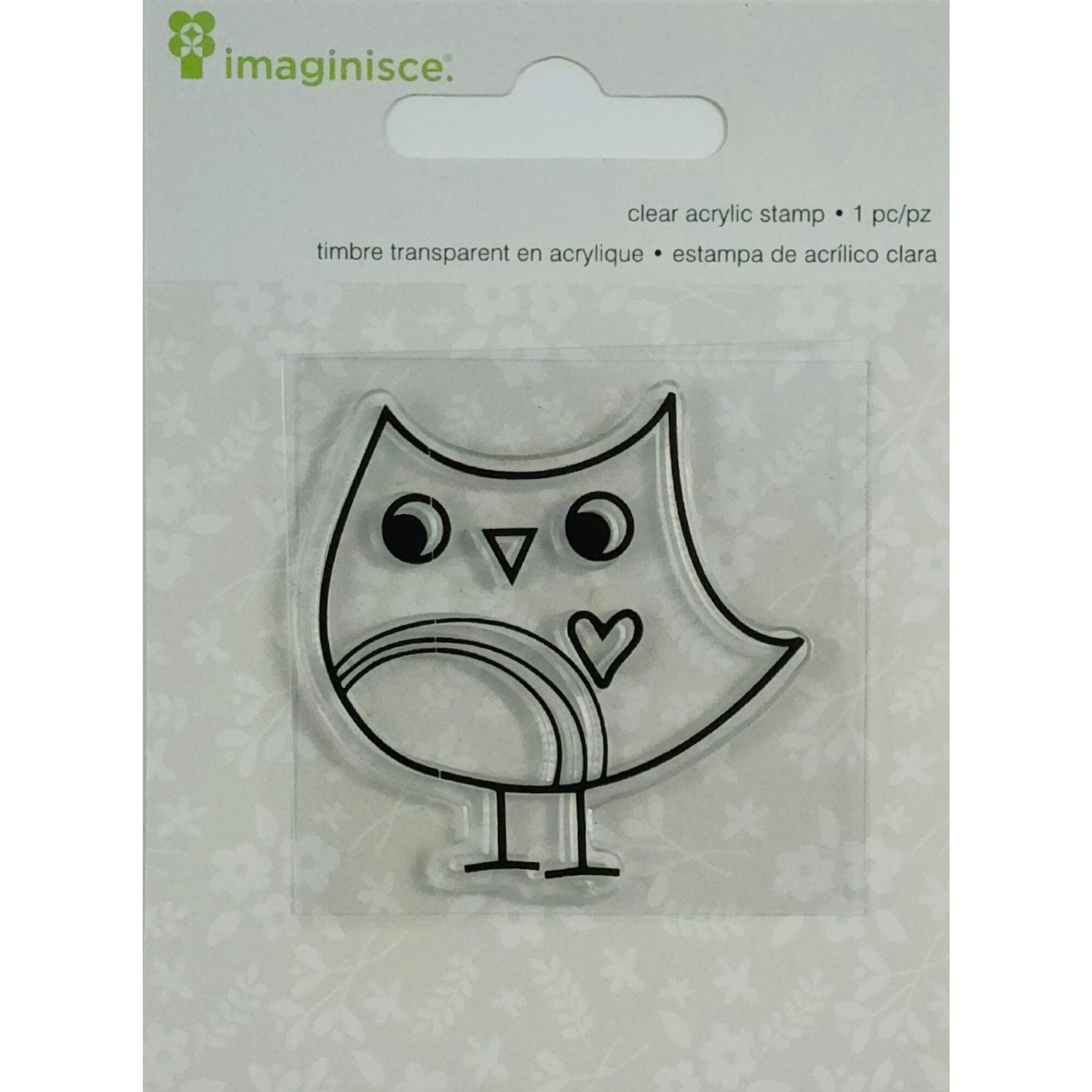 Imaginisce Acrylic Mini Stamp - Owl