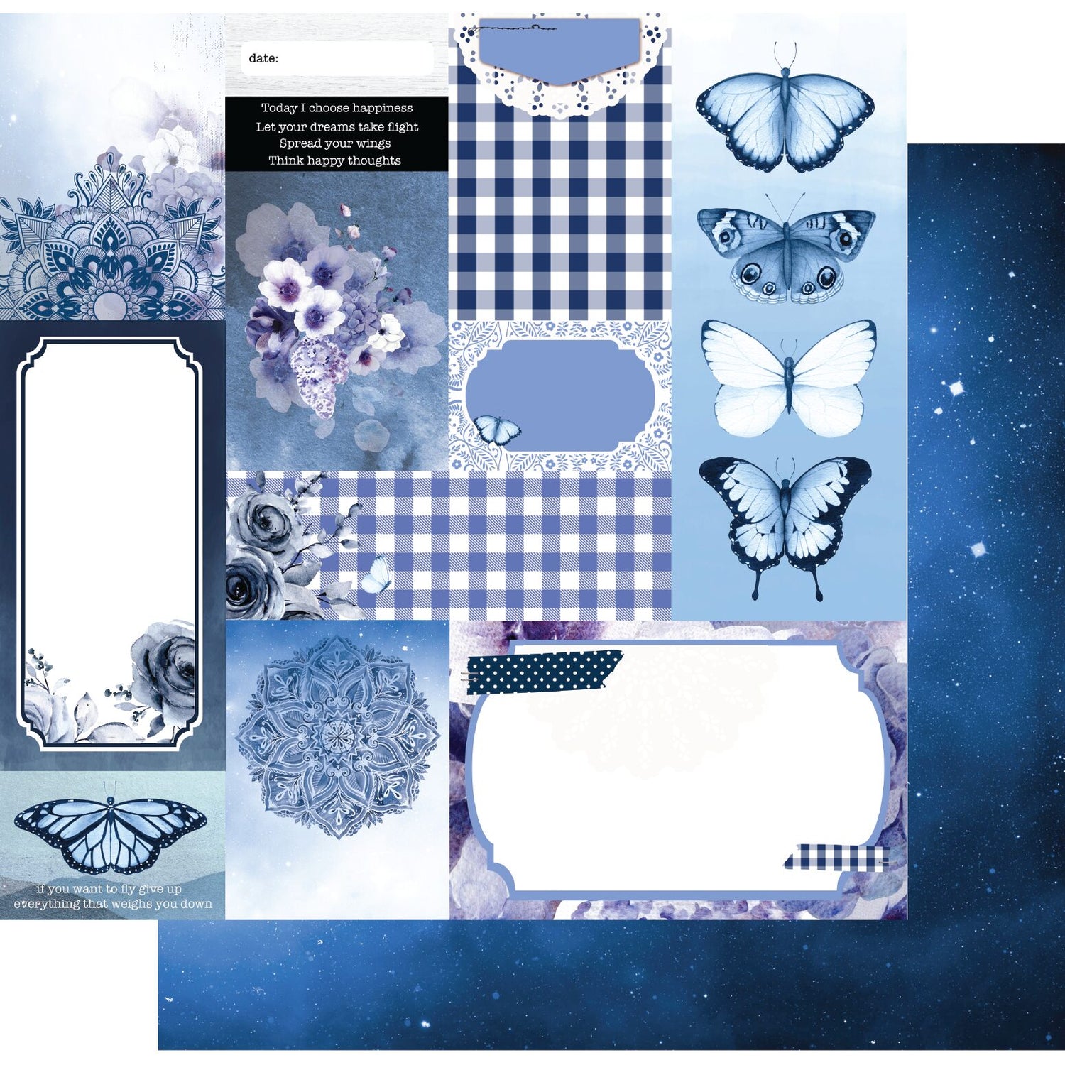 Uniquely Creative Moody Blues - Indigo Paper
