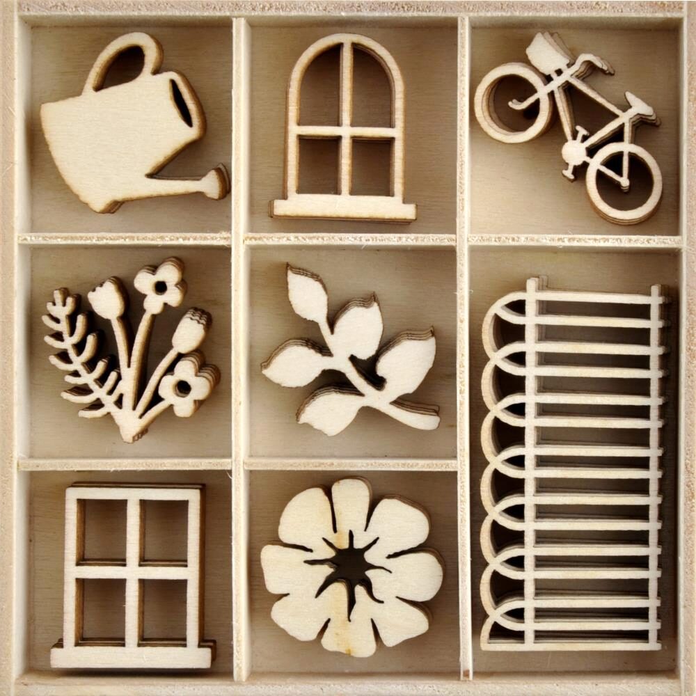 Kaisercraft Wooden Flourish Pack - Flower Shoppe