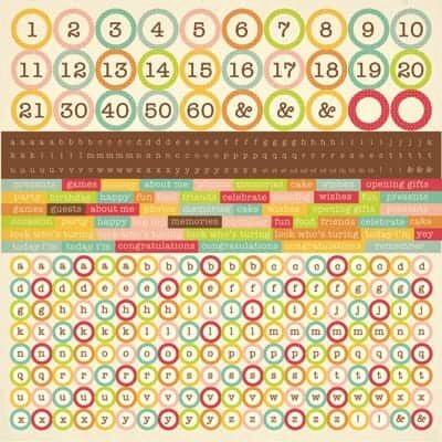 Kaisercraft 12x12" Sticker Sheet - Save the Date - Alpha