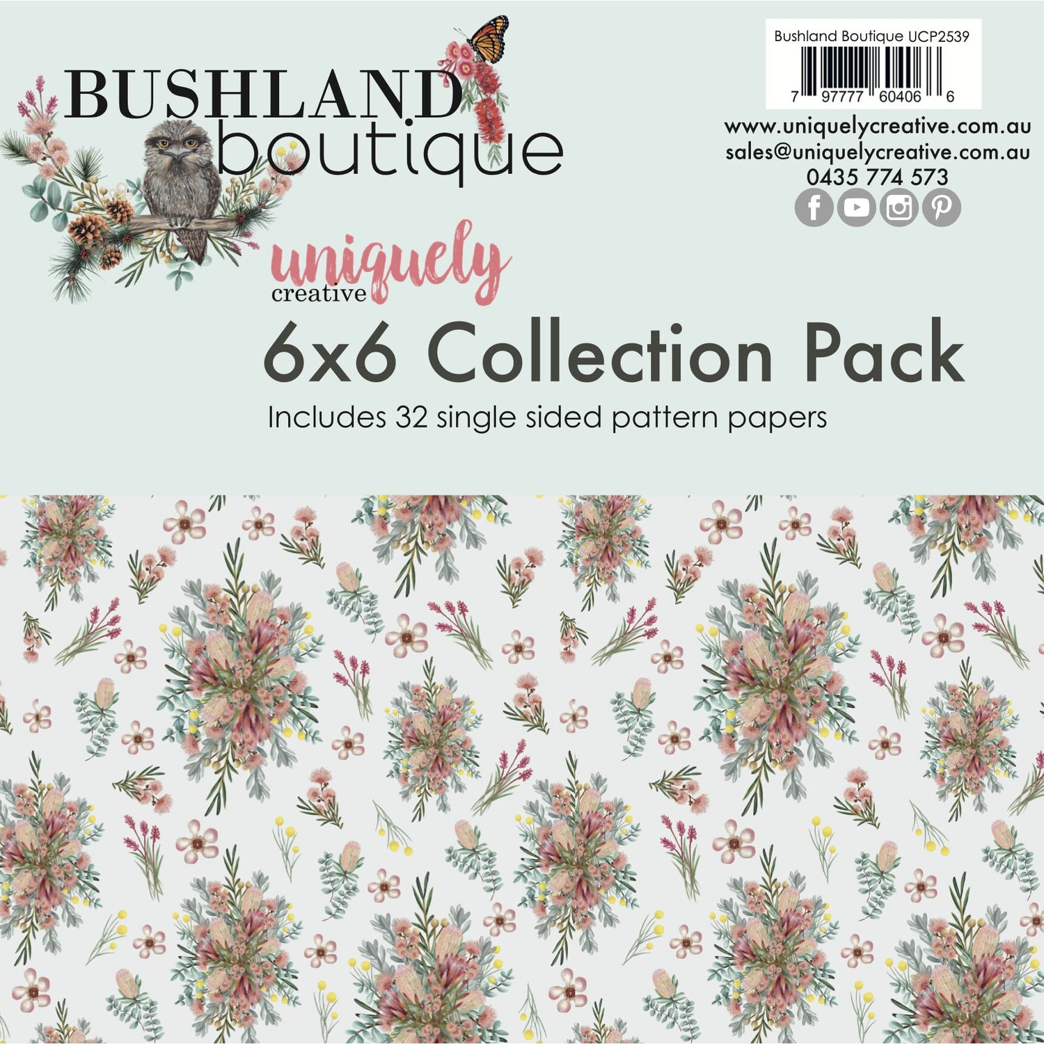 Uniquely Creative Bushland Boutique - 6x6" Collection Pack (32 papers)