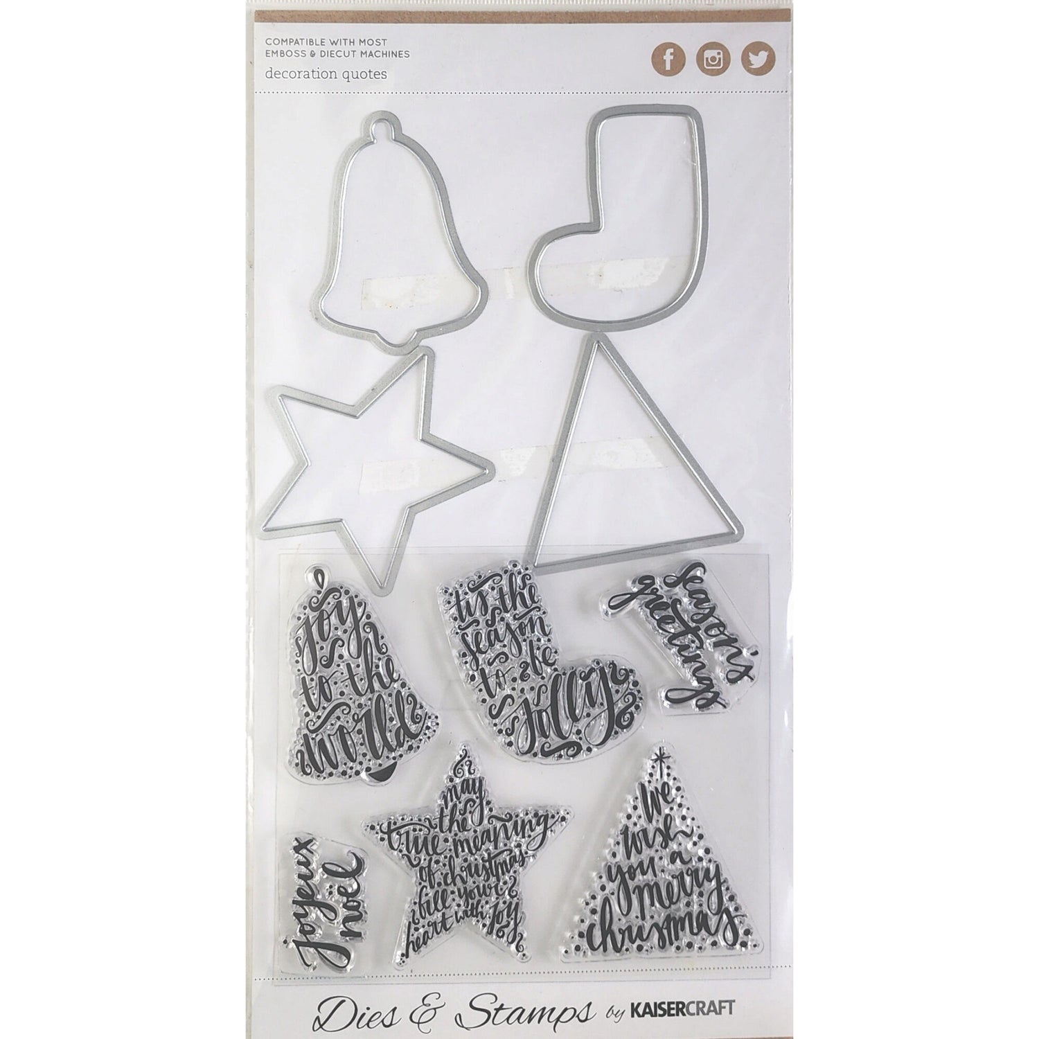 Kaisercraft Dies & Stamps - Decoration Quotes