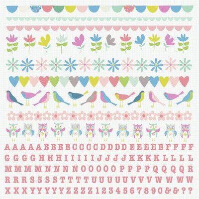 Kaisercraft 12x12" Sticker Sheet - Suga Pop