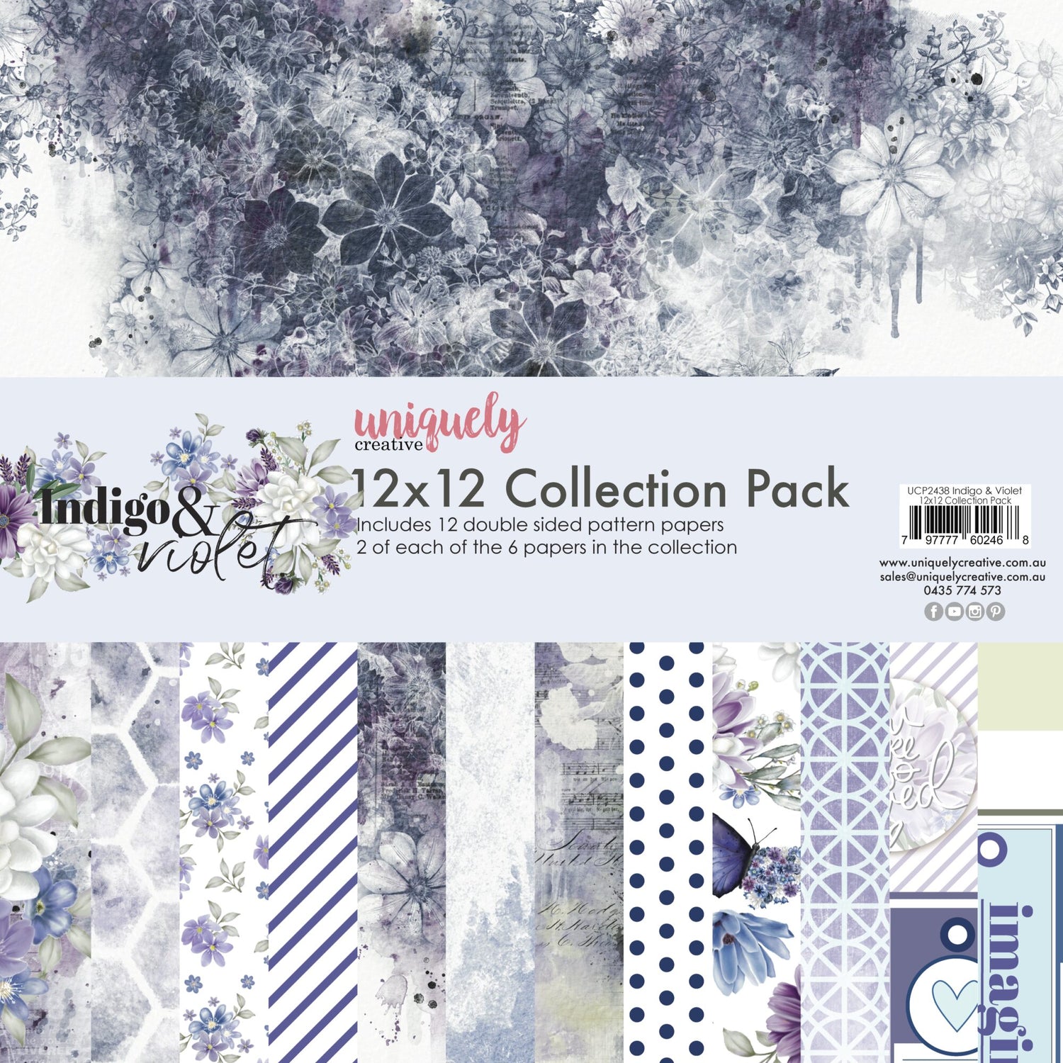 Uniquely Creative Indigo & Violet - 12x12" Collection Pack (12 papers)