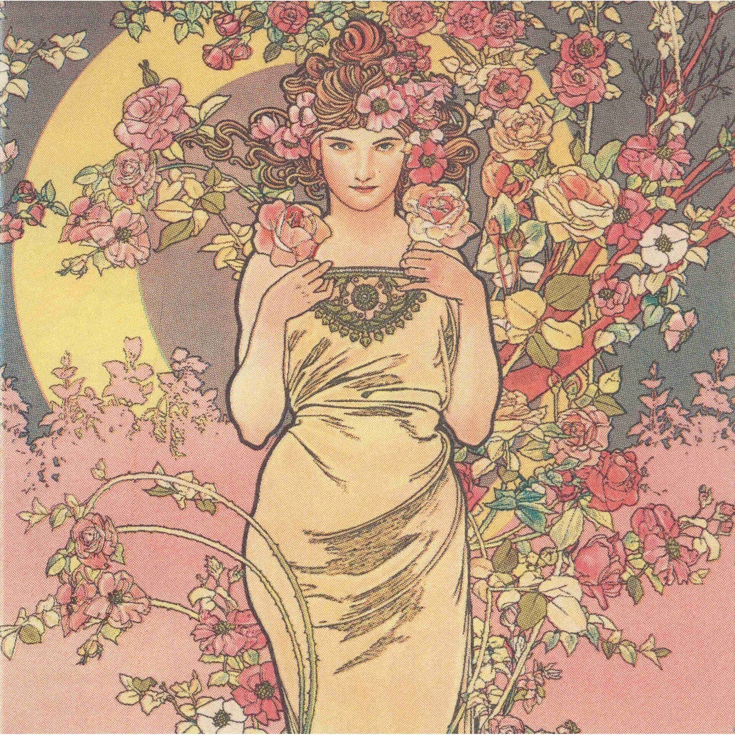 Homeware by MKY Napkin/Serviette - Alphonse Mucha