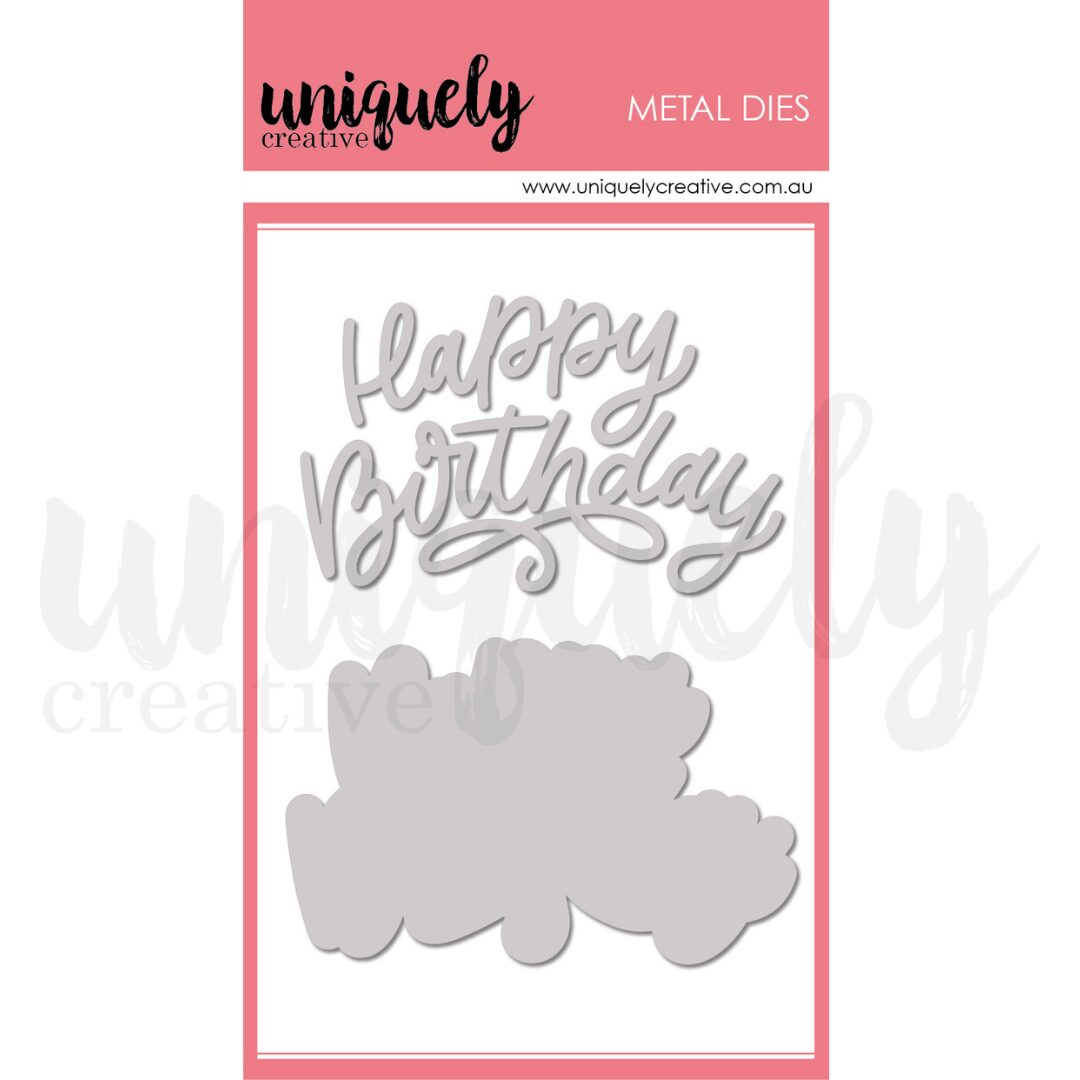 Uniquely Creative Die - Happy Birthday Modern