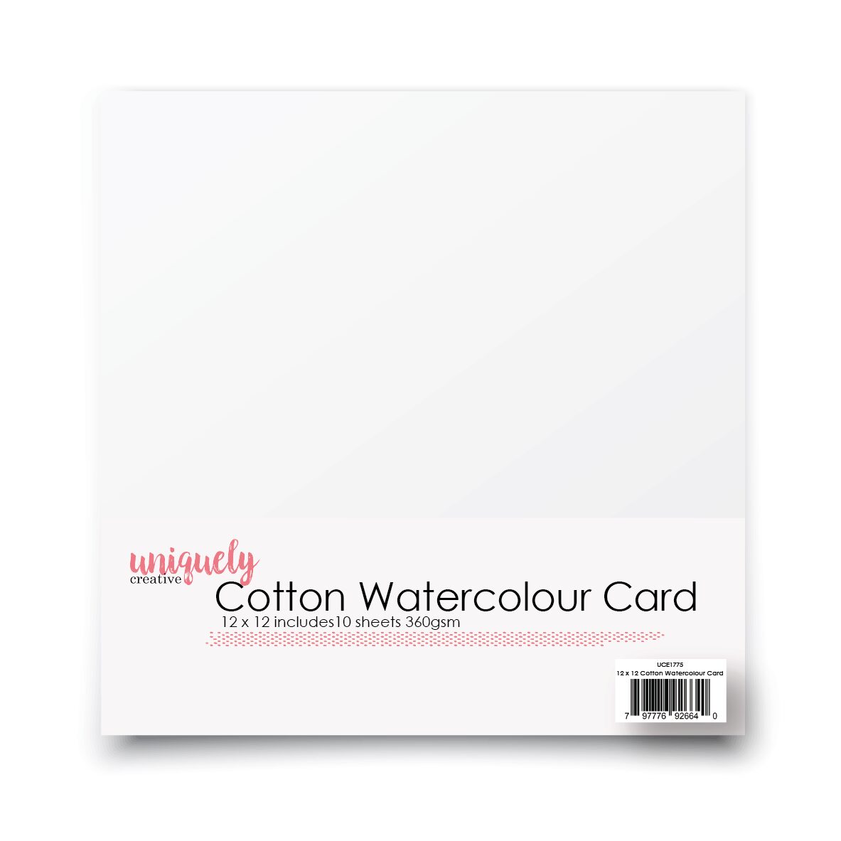 Uniquely Creative 12x12" Cotton Watercolour Cardstock - 360gsm