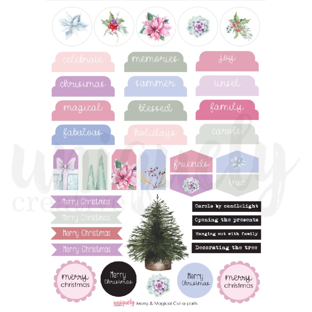 Uniquely Creative Cut-a-Part Sheet - Merry & Magical