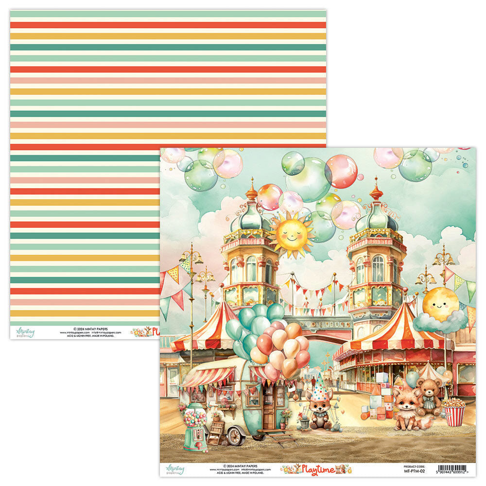Mintay 12x12" Paper - Playtime - MT-PTM-02