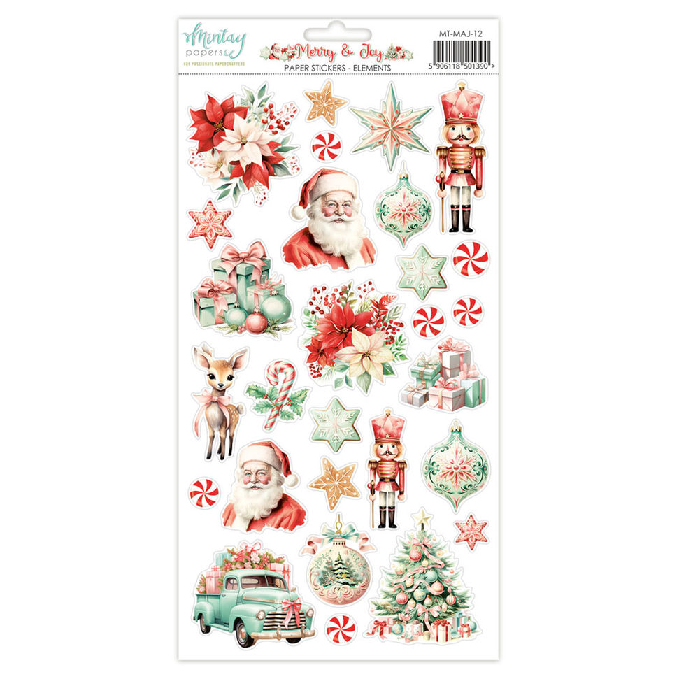 Mintay Paper Element Stickers - Merry & Joy