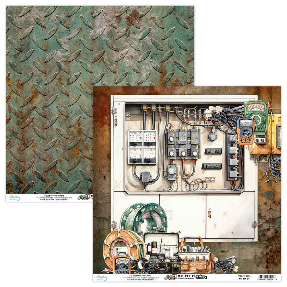Mintay Mr Fix It 12x12 Paper - MT-FIX-01